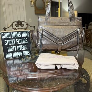 Botkier pewter Leather Handbag NWOT